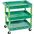 Service Trolleys With Coloured Legs and Shelves