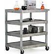 4 Shelf Grey Service Trolley