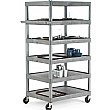 6 Shelf Grey Service Trolley