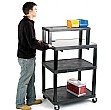 Large 3 Shelf Trolley with Additional Half Shelf