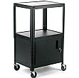 3 Shelf Adjustable Height Trolley with Cabinet
