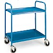 2 Shelf Enamel Tray Trolley