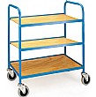 3 Shelf Plywood Tray Trolley