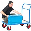 Fort Galvanised Desk Platform Truck Single Bar End