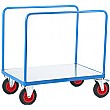 Fort Galvanised Desk Platform Truck Double Bar End