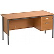 Merit H-Leg Rectangular Desks With Single Fixed Pe