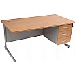 NEXT DAY Icon Rectangular Desk With Single Fixed P