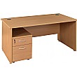 Solar Rectangular Panel End Desks With Mobile Ped