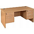 Rectangular Panel End Desks With Double Fixed Peds
