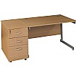 Rectangular Cantilever Desks With Desk High Ped