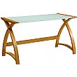 Spectrum Real Wood Veneer Rectangular Desk Oak