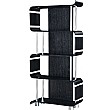 Spectrum Real Wood Veneer Bookcase Black Ash