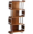 Spectrum Real Wood Veneer Bookcase Walnut