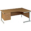 NEXT DAY Solar Ergonomic Cantilever Desks With Single Fixed Pedestal
