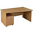 NEXT DAY Solar Wave Panel End Desks With Mobile Pedestal