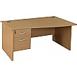 NEXT DAY Solar Wave Panel End Desks With Single Fixed Pedestal
