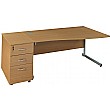 NEXT DAY Solar Wave Cantilever Desks With Desk High Pedestal