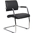 Temple Leather Faced Visitor Chair