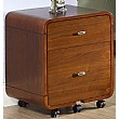 Spectrum Real Wood Veneer Filing Pedestal Walnut