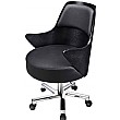 Spectrum Black Ash Veneer Swivel Arm Chair