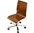 Spectrum Walnut Veneer Typist Chair