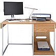 Hub Oak Real Wood Veneer Computer Desk