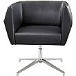 Premium HB1 4 Star Base Leather Reception Chairs