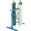 Double Sided Floor Fixed Cylinder Rack