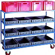 Blue Container Shelf Trolley
