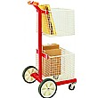 Mailroom Trolley - 2 Baskets with T-bar Handle
