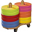 12 Donut Floor Cushions & Trolley