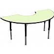 Height Adjustable Semi-Circular Pastel Theme Table