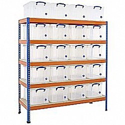 Archive Shelving with Plastic Boxes