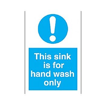 This Sink Is For Hand Wash Only Sign