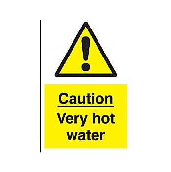 Caution very hot water labels
