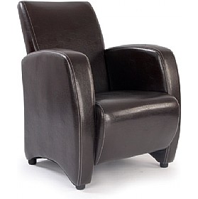 Norfolk Chocolate Leather Look Armchair