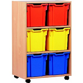 6 Tray Jumbo Mobile Storage