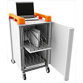 LapCabby 10V - 10 Vertical Laptop Store and Charging Trolley