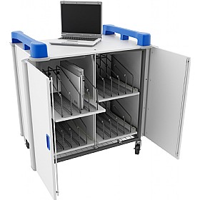 LapCabby Mini 32V- 32 Laptop Vertical Store and Charging Trolley