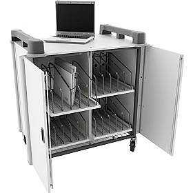 LapCabby 20V - 20 Vertical Laptop Store and Charging Trolley