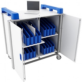 LapCabby Mini 32V- 32 Laptop Vertical Store and Charging Trolley