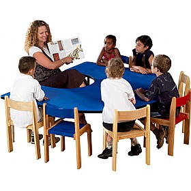 Adjustable Height Horseshoe Top Table