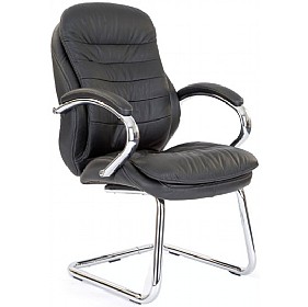 Prague Leather Faced Visitor Chair
