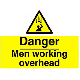 Danger Men Working Overhead Sign | Cheap Danger Men ...