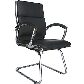 Formosa Enviro Leather Cantilever Chair Black