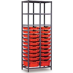 Gratnells 2 Column High 20 Tray Storage Rack