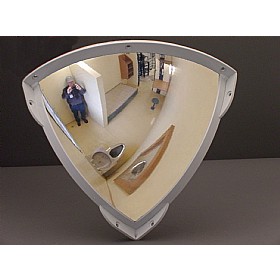 Stainless Steel Anti Ligature Quarter Face Mirror
