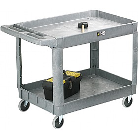 2 Tray Plastic Service Trolley