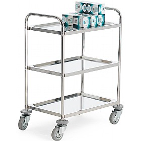 3 Shelf Stainless Steel Trolley