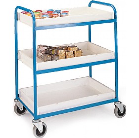 3 Shelf Plastic Tray Trolley